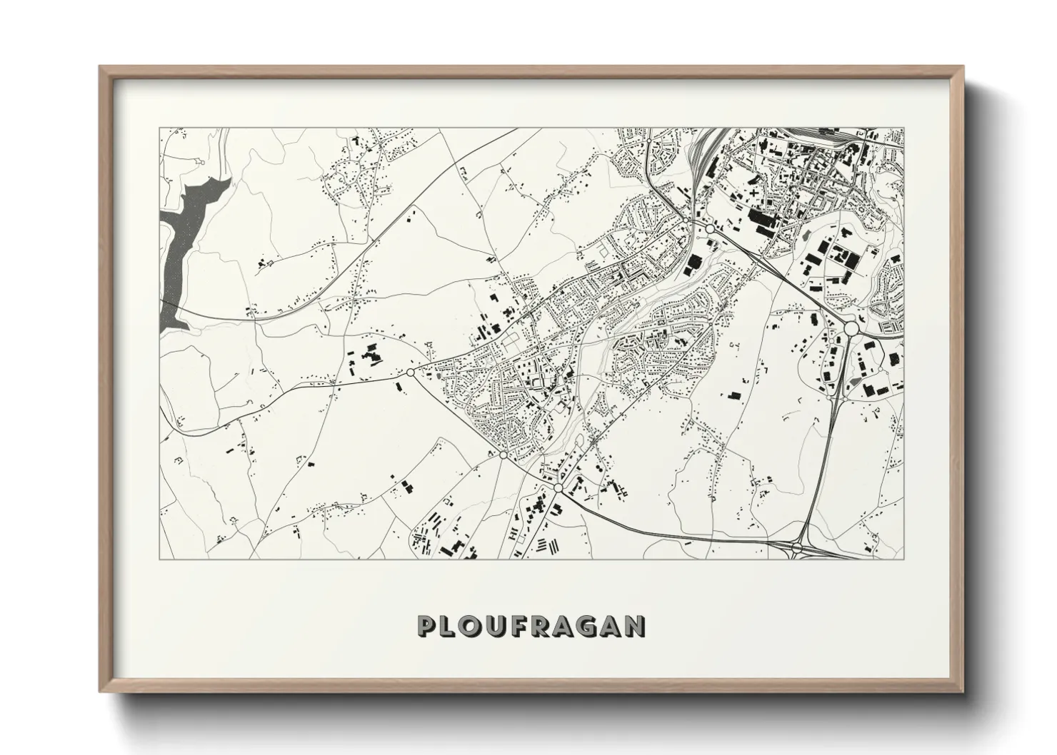 Une affiche de carte sur Ploufragan