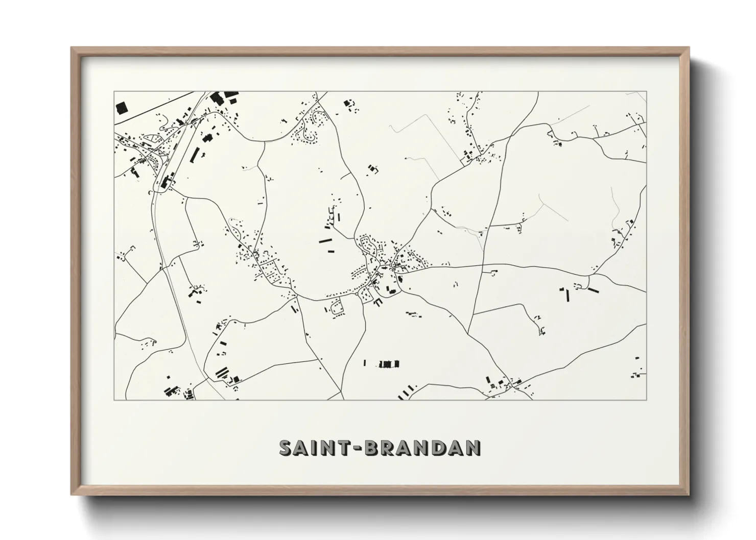 Une affiche de carte sur Saint-Brandan