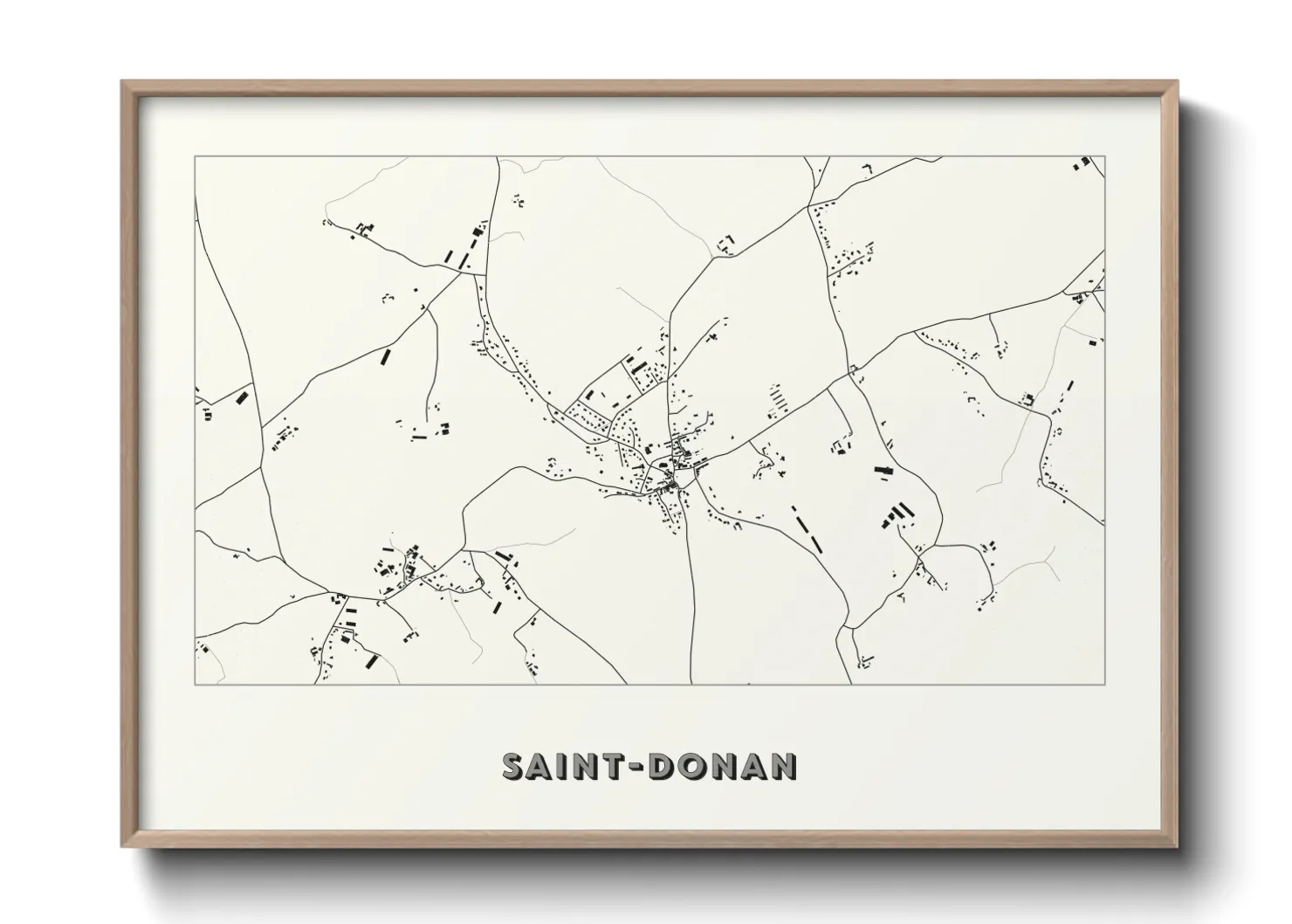 Une affiche de carte sur Saint-Donan