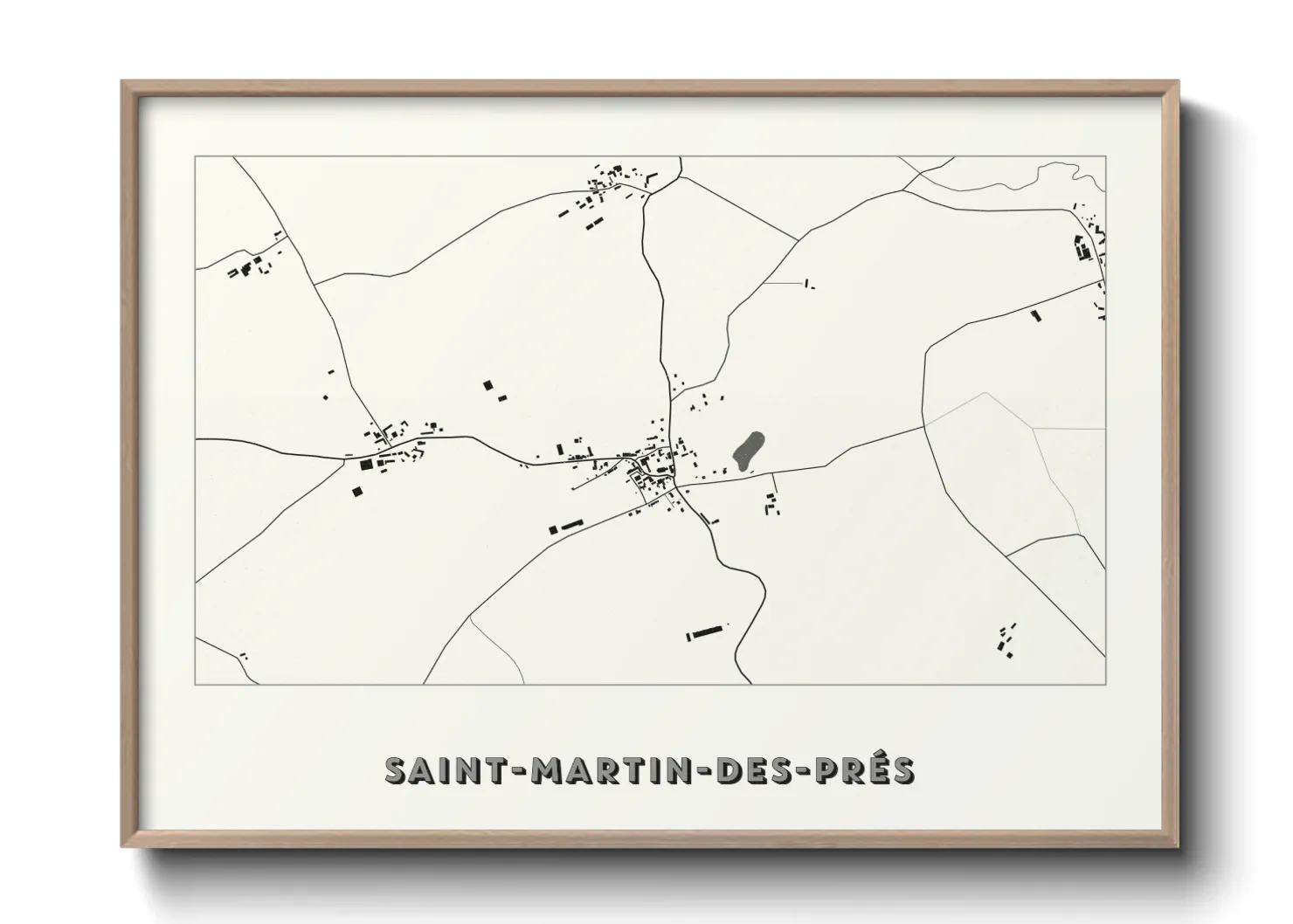 Une affiche de carte sur Saint-Martin-des-Prés