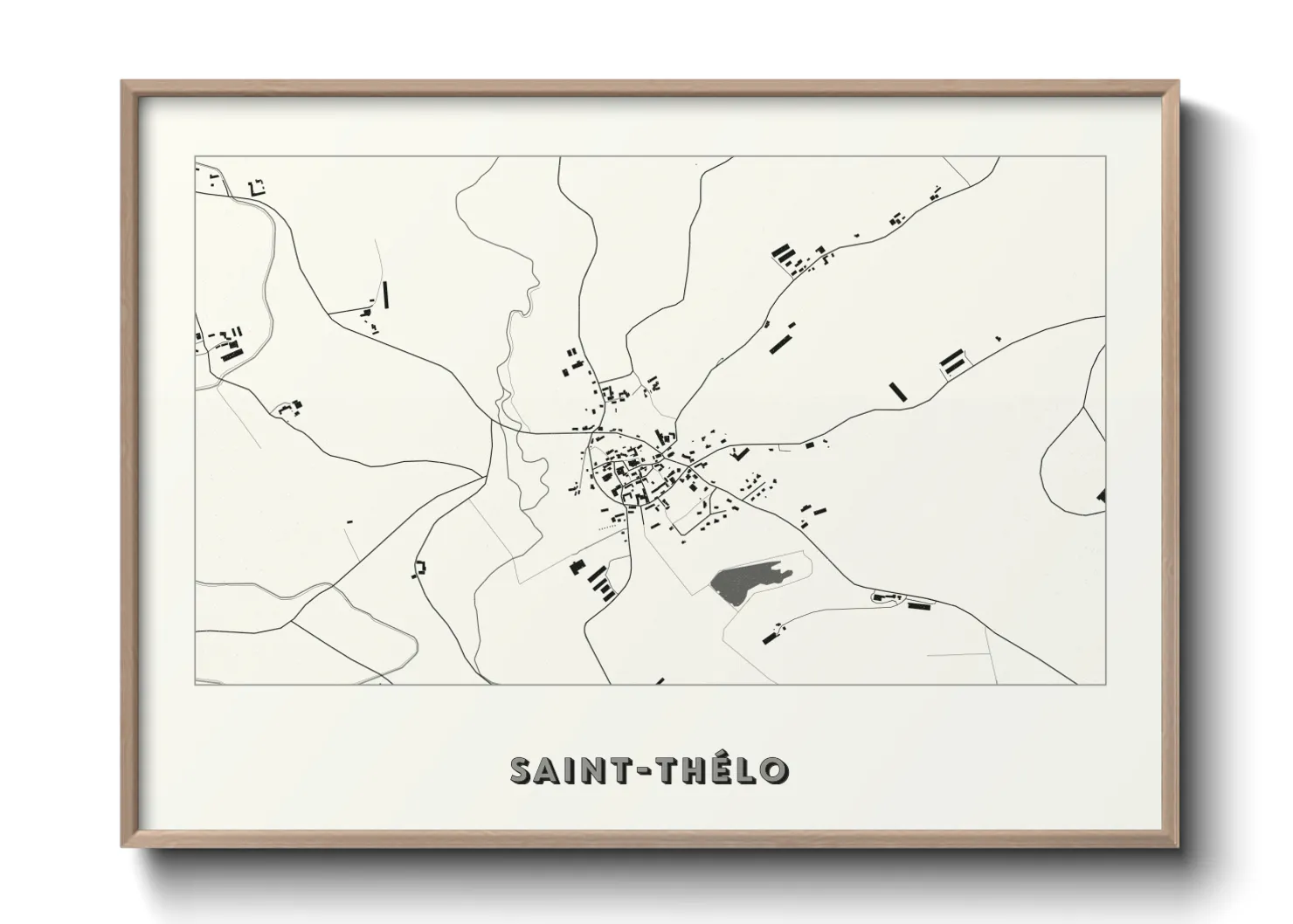 Une affiche de carte sur Saint-Thélo