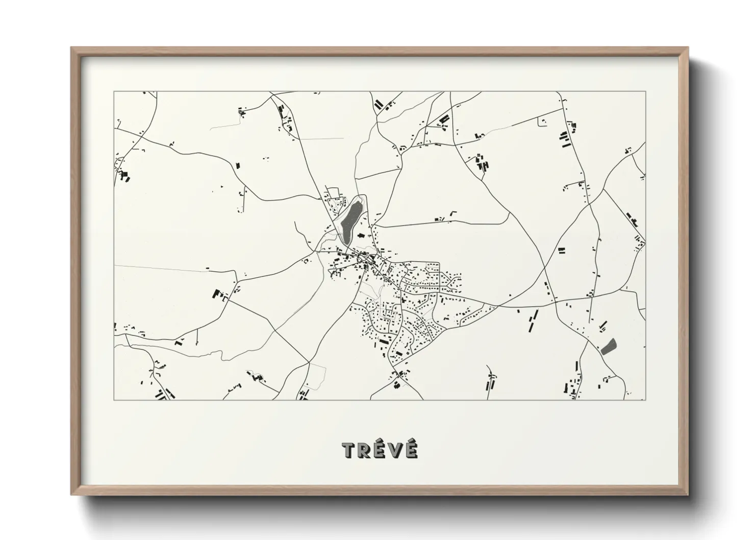 Une affiche de carte sur Trévé