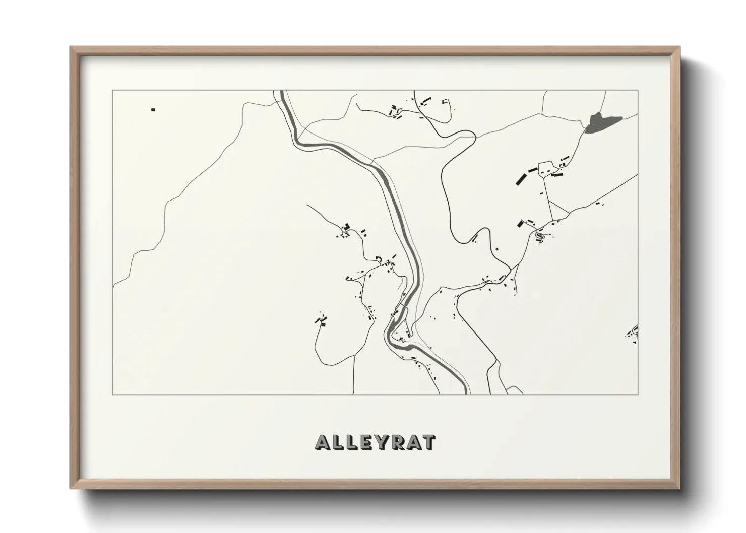 Une affiche de carte sur Alleyrat