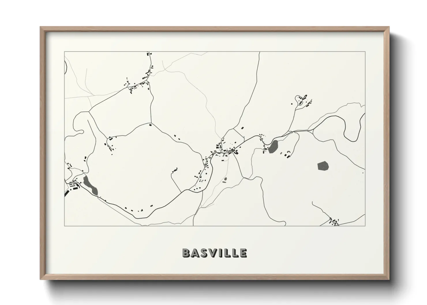Une affiche de carte sur Basville