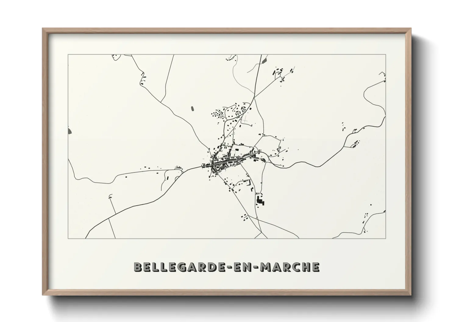 Une affiche de carte sur Bellegarde-en-Marche