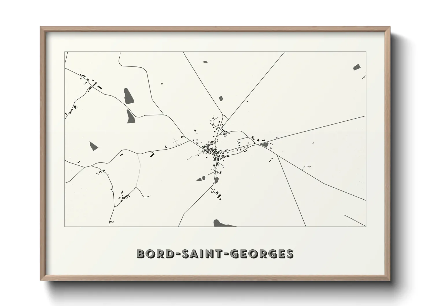 Une affiche de carte sur Bord-Saint-Georges
