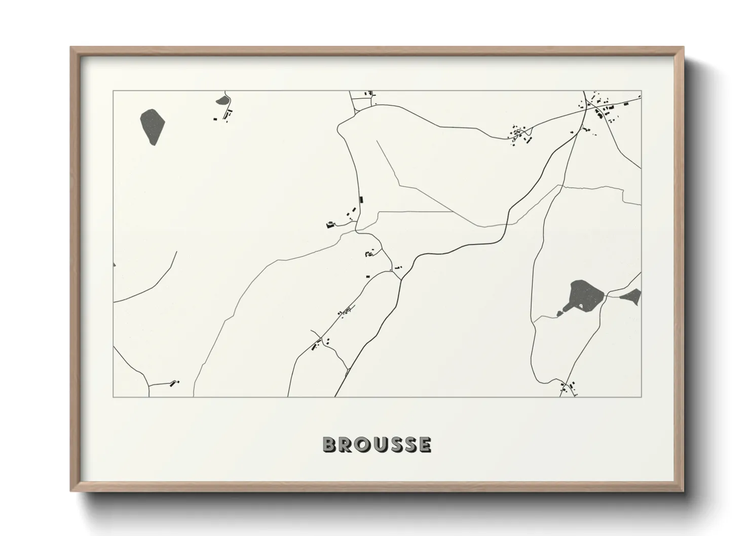 Une affiche de carte sur Brousse
