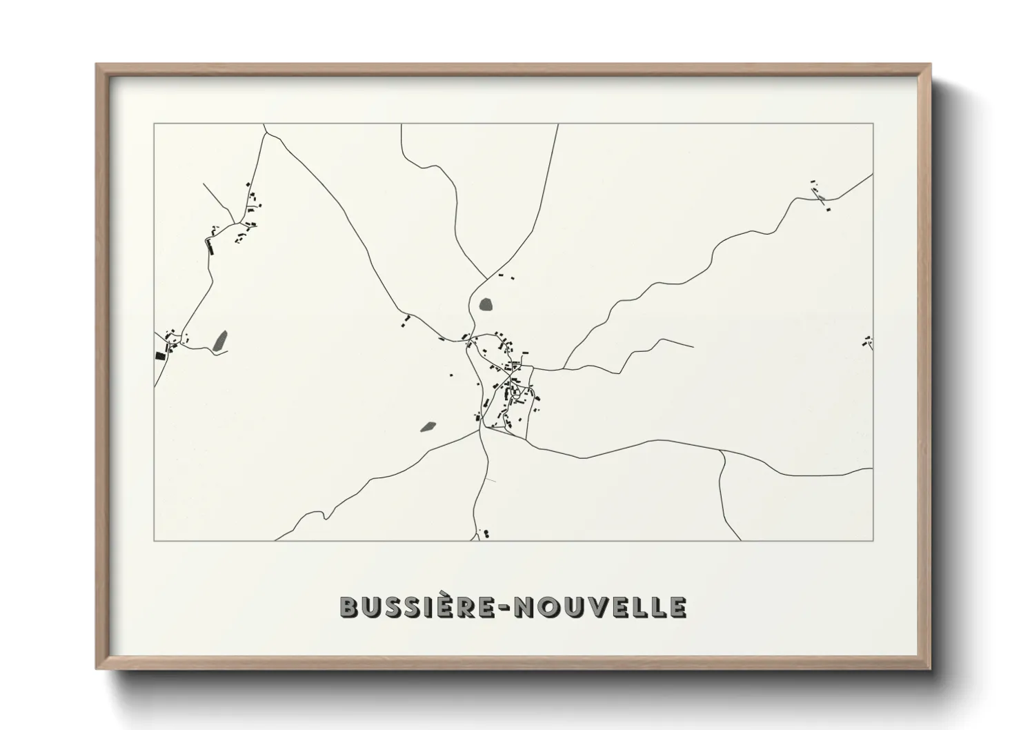 Une affiche de carte sur Bussière-Nouvelle