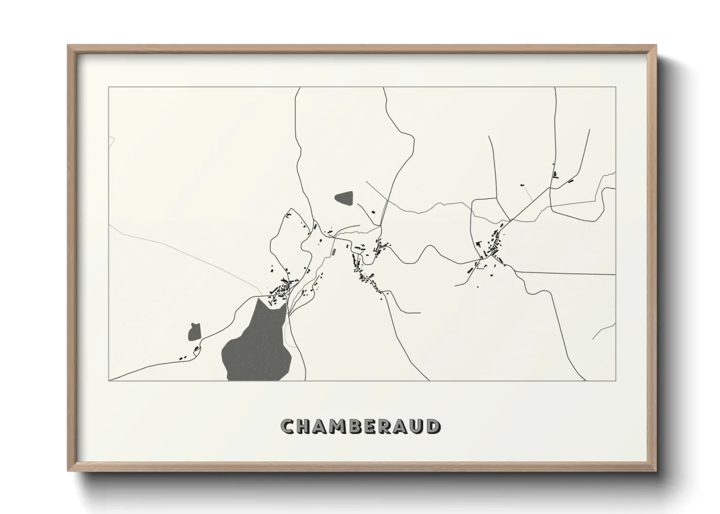 Une affiche de carte sur Chamberaud