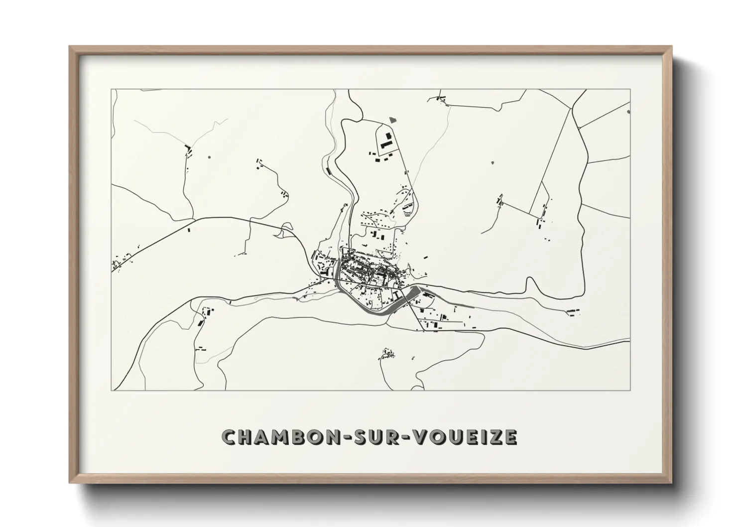 Une affiche de carte sur Chambon-sur-Voueize