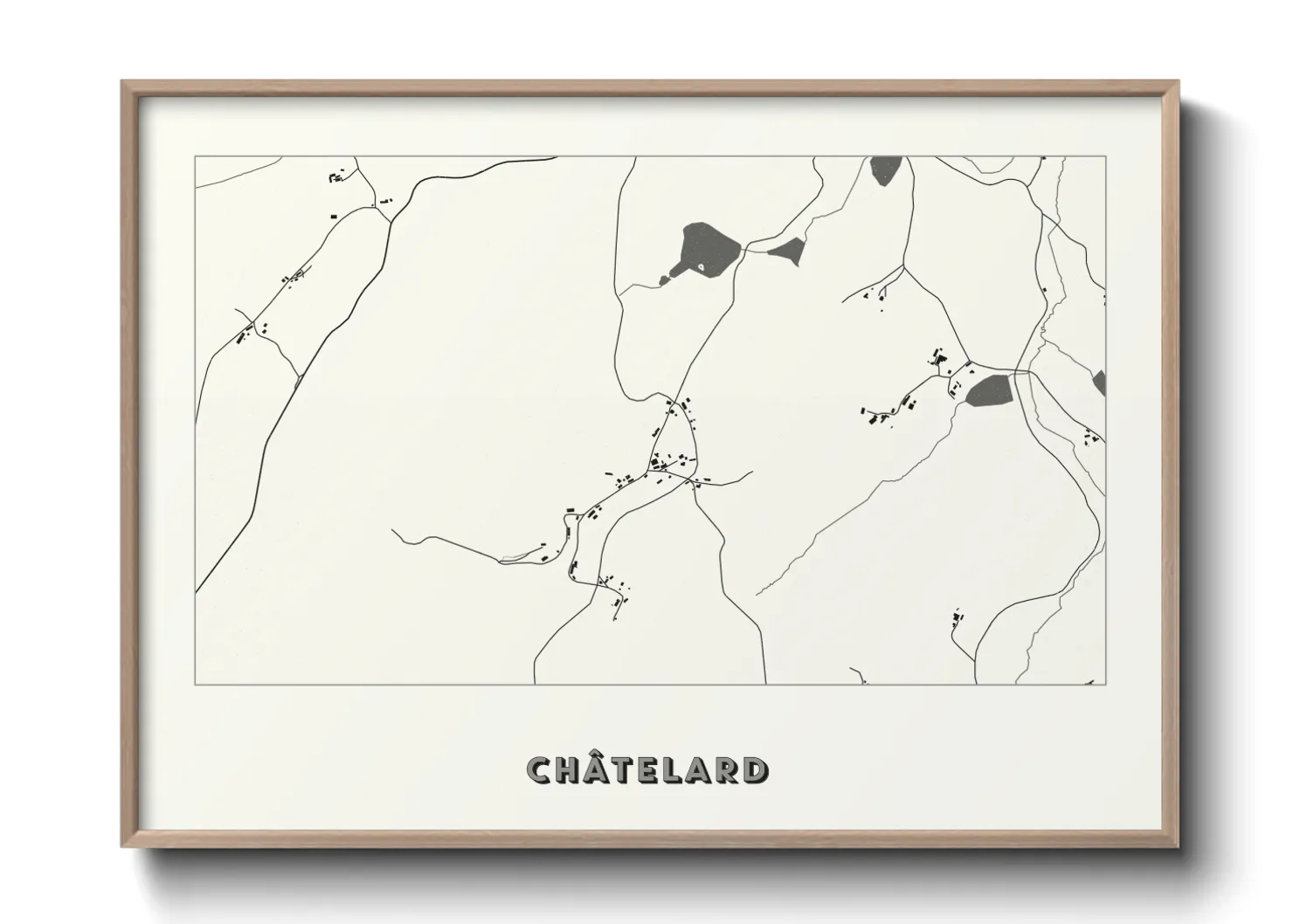 Une affiche de carte sur Châtelard