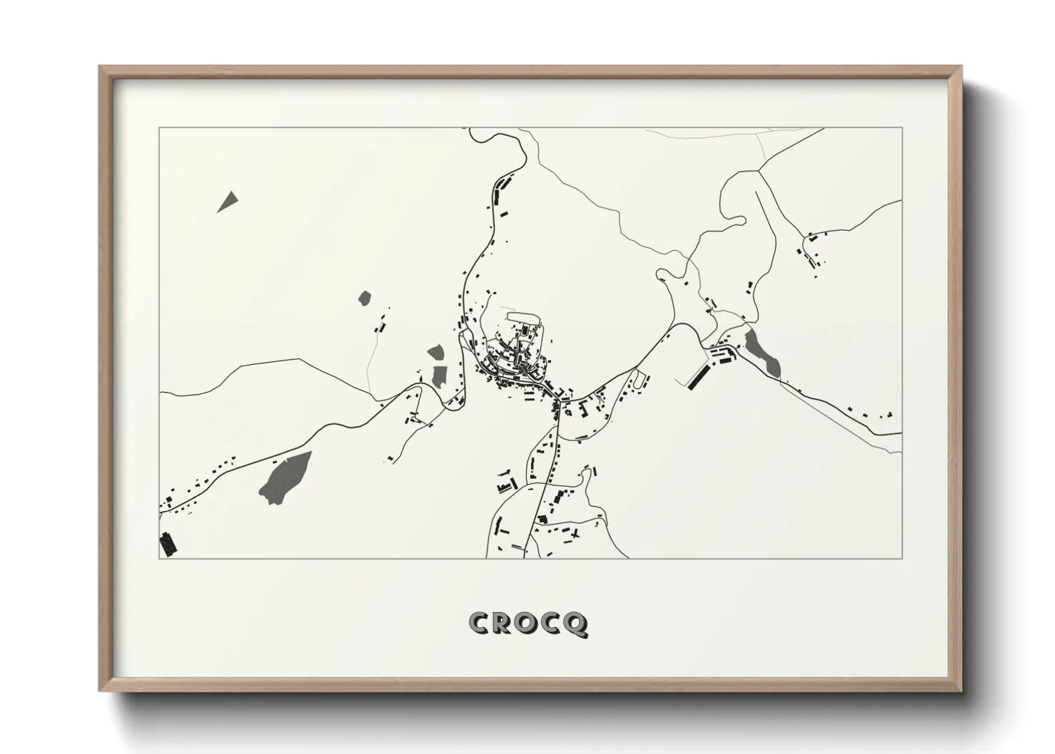 Une affiche de carte sur Crocq