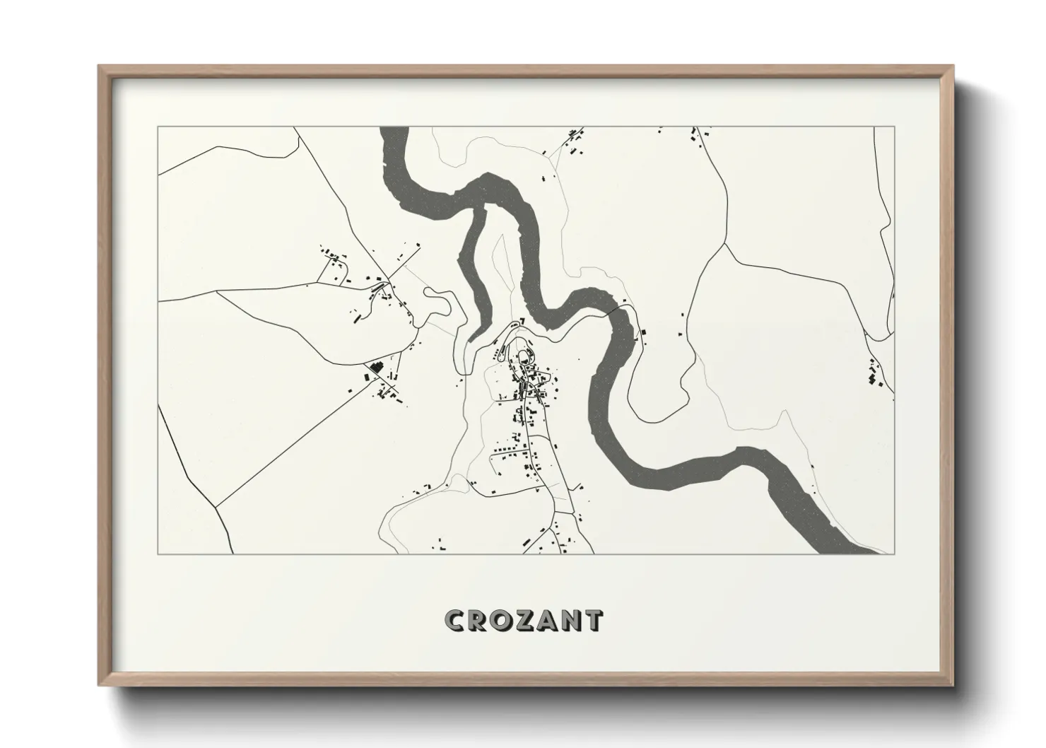 Une affiche de carte sur Crozant