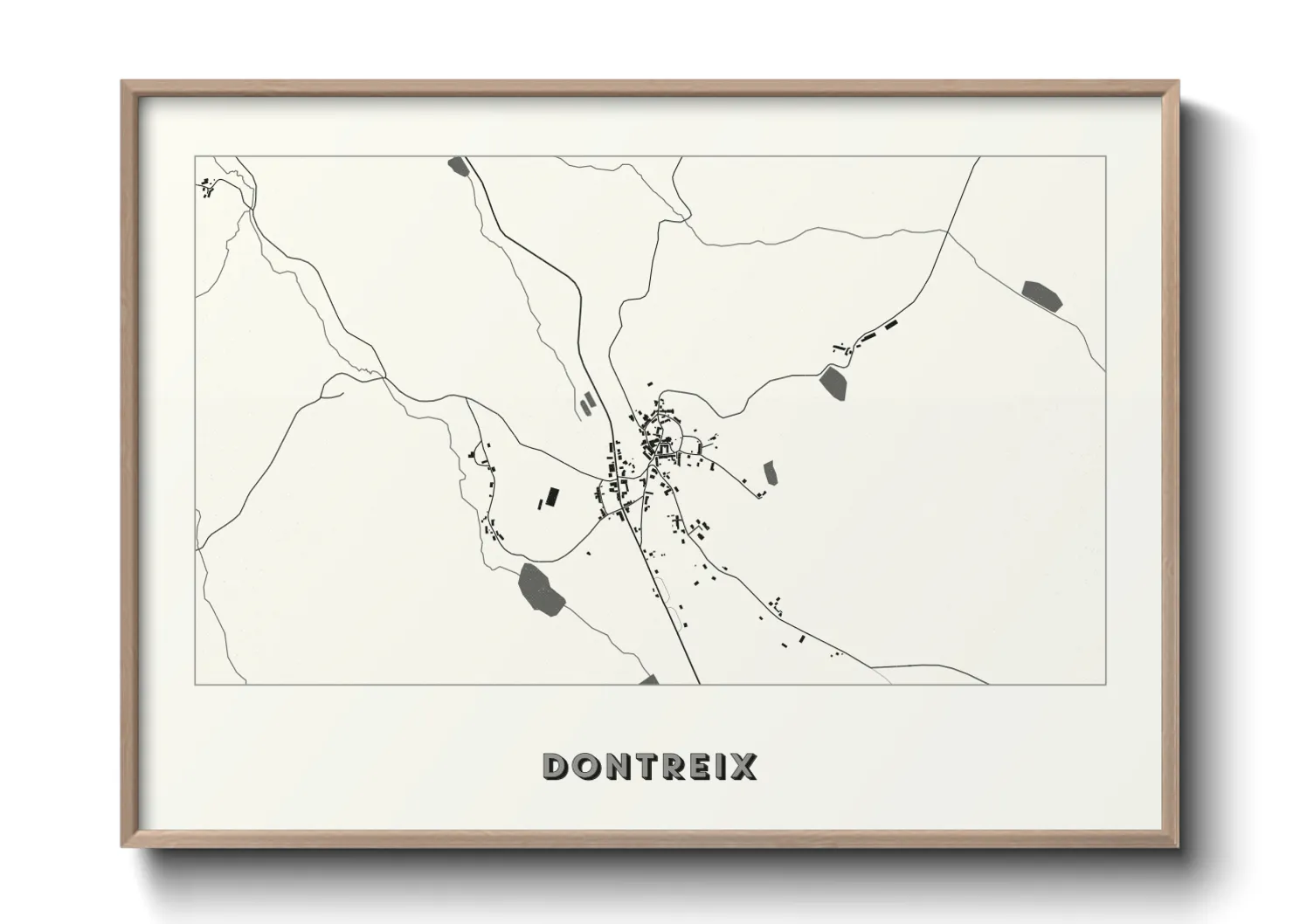 Une affiche de carte sur Dontreix