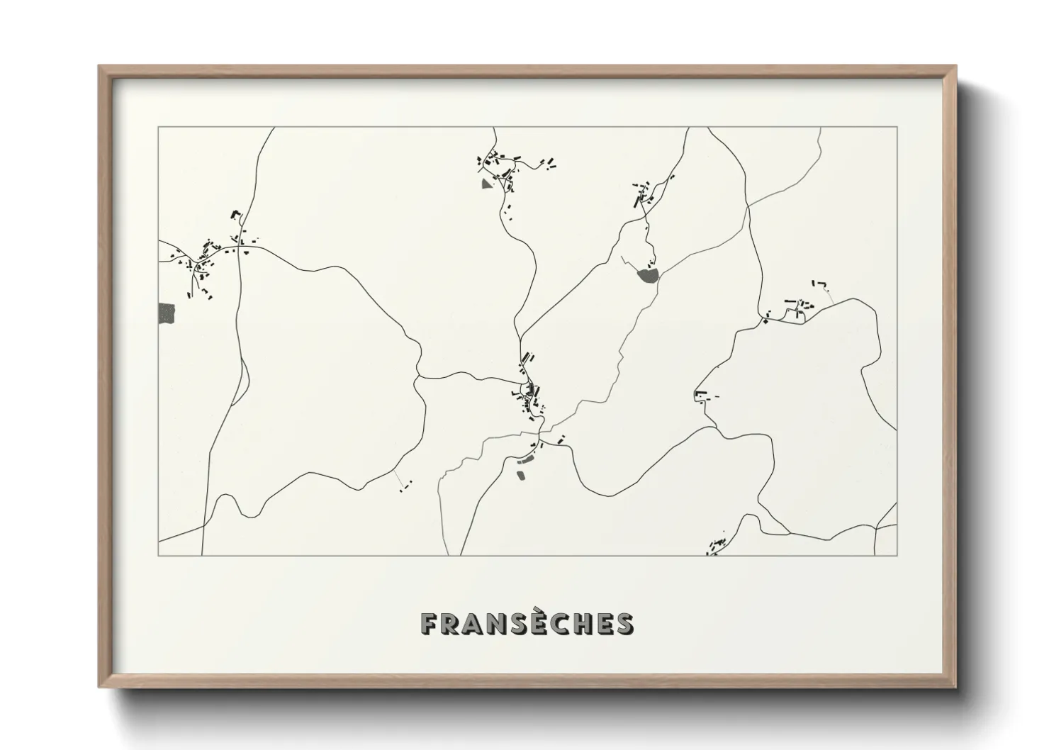 Une affiche de carte sur Fransèches