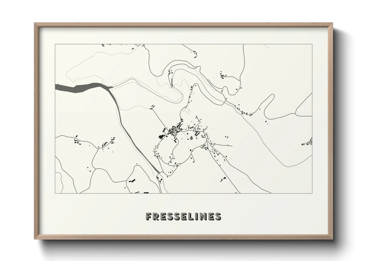 Une affiche de carte sur Fresselines