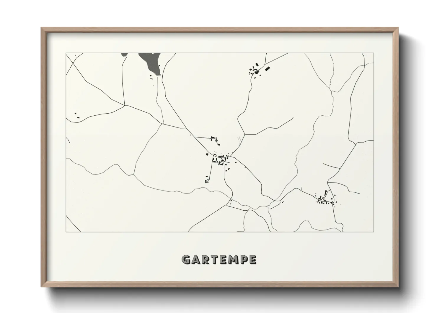 Une affiche de carte sur Gartempe