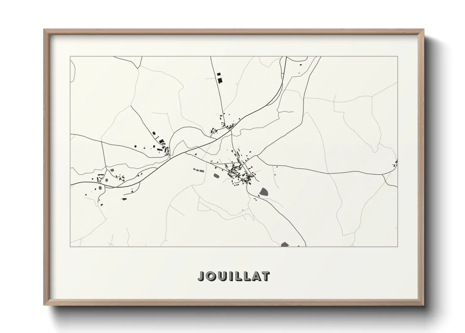 Une affiche de carte sur Jouillat