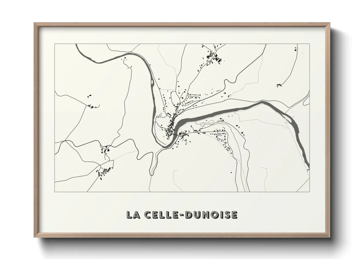 Une affiche de carte sur La Celle-Dunoise