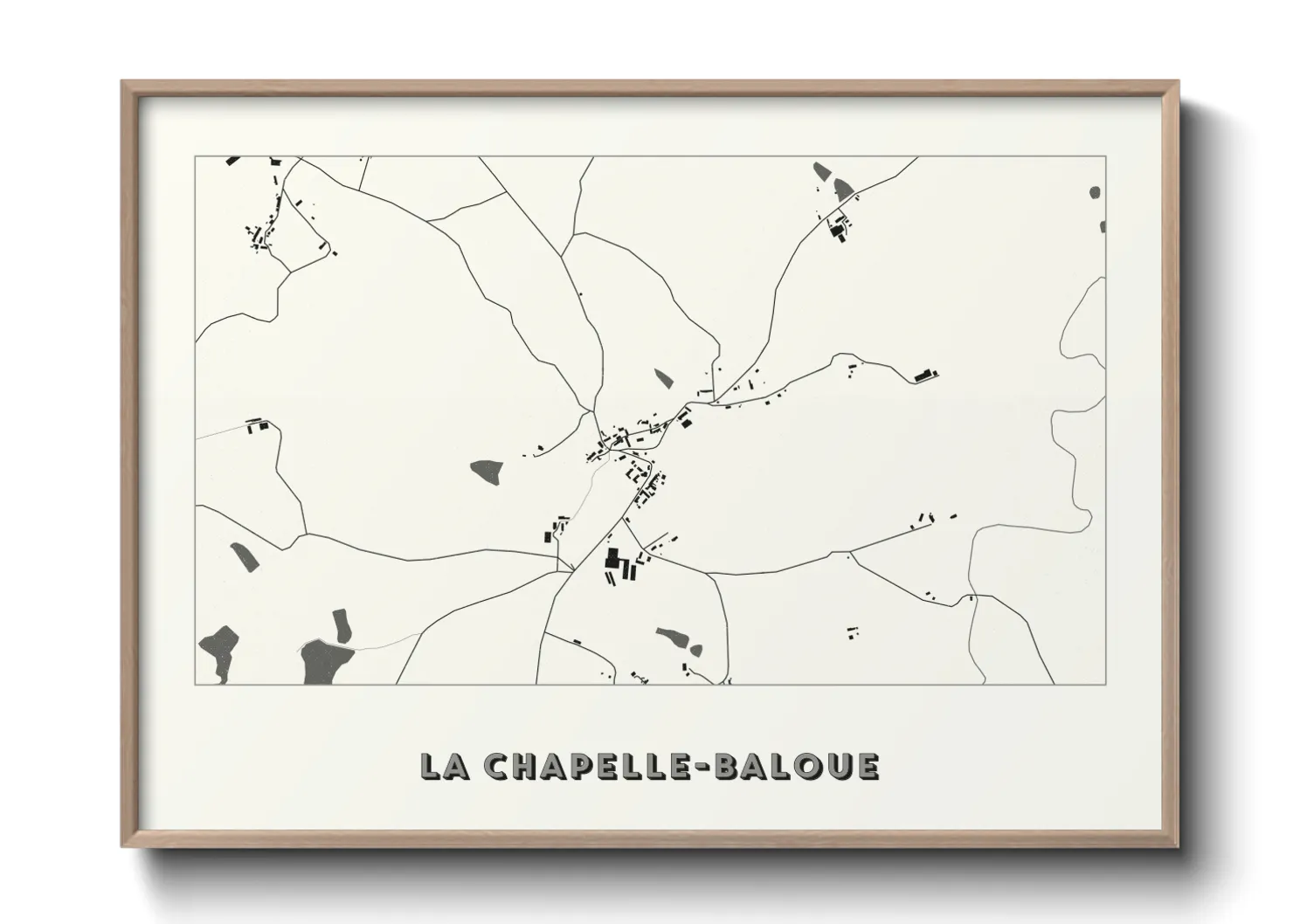 Une affiche de carte sur La Chapelle-Baloue