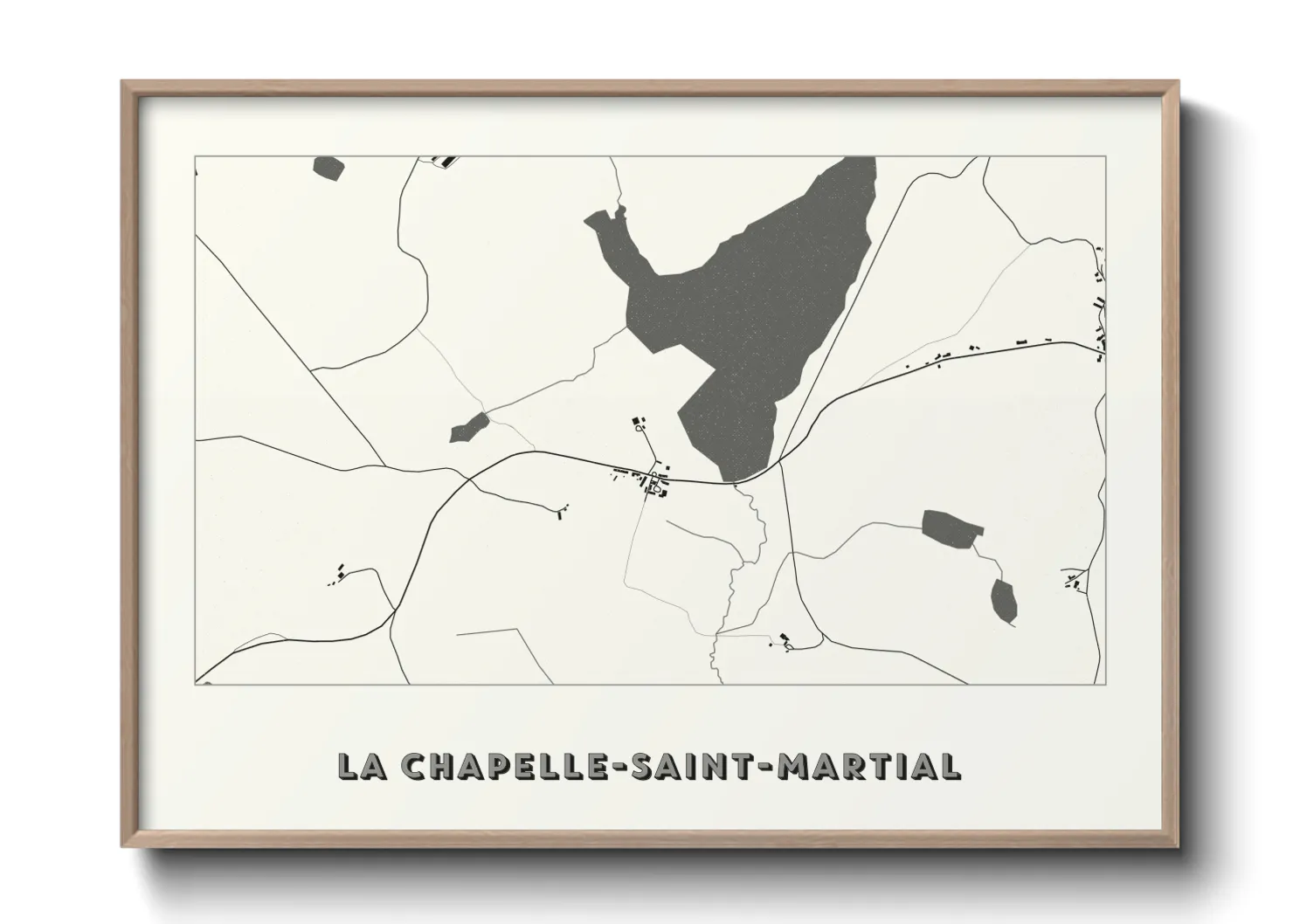 Une affiche de carte sur La Chapelle-Saint-Martial