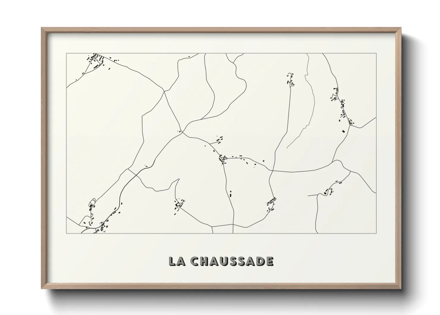 Une affiche de carte sur La Chaussade