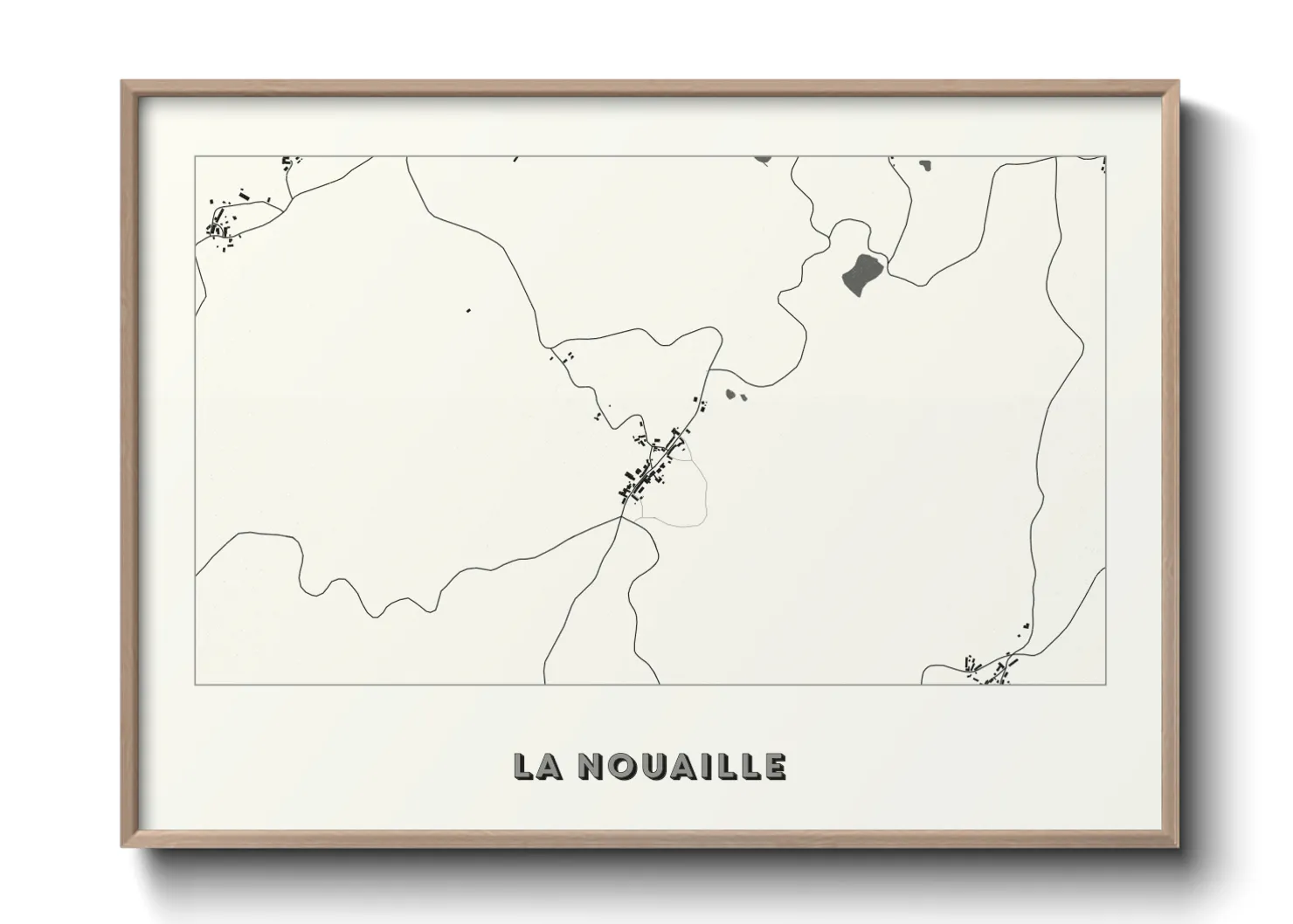 Une affiche de carte sur La Nouaille