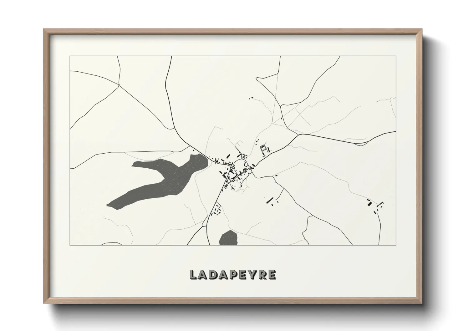 Une affiche de carte sur Ladapeyre