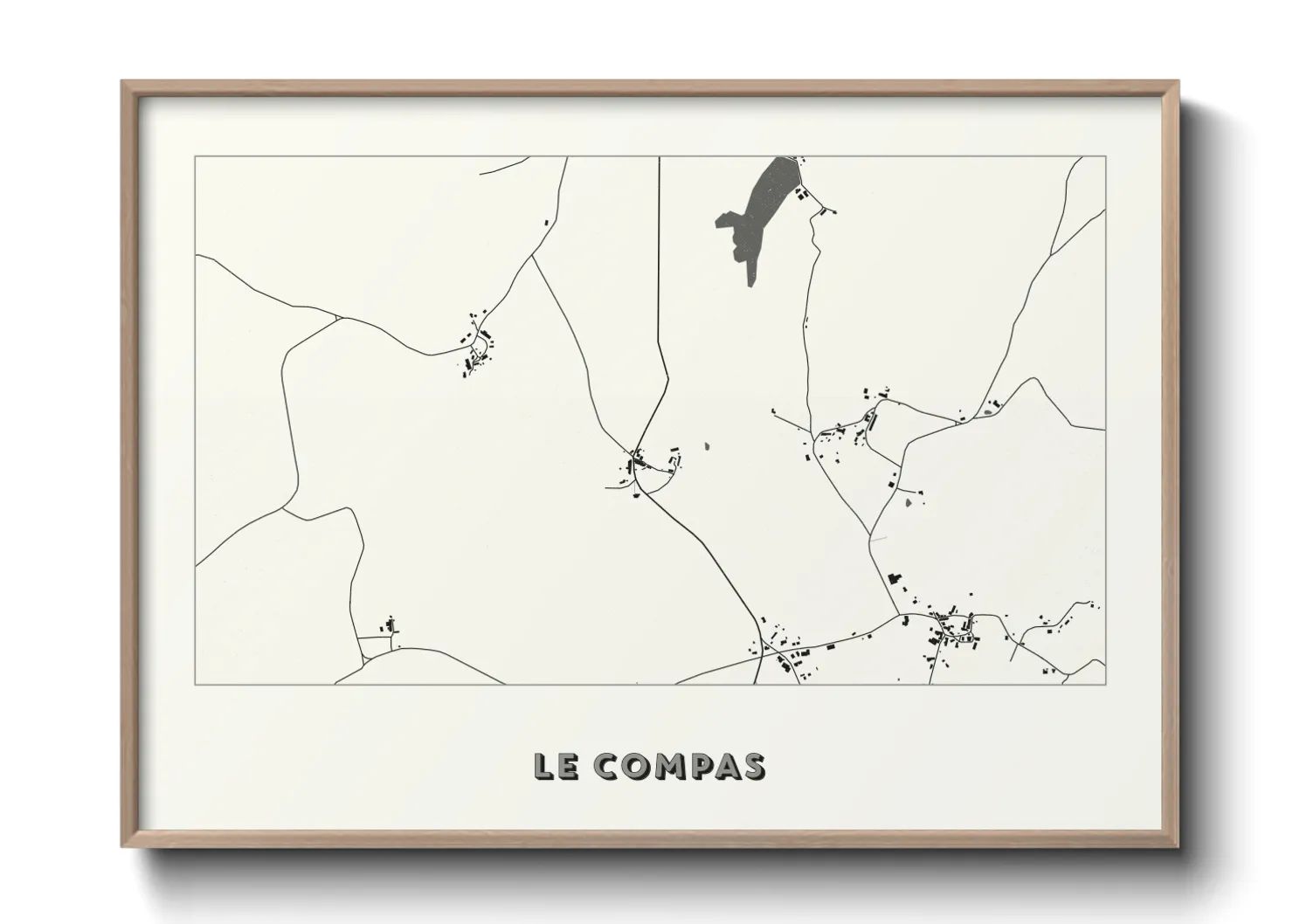 Une affiche de carte sur Le Compas