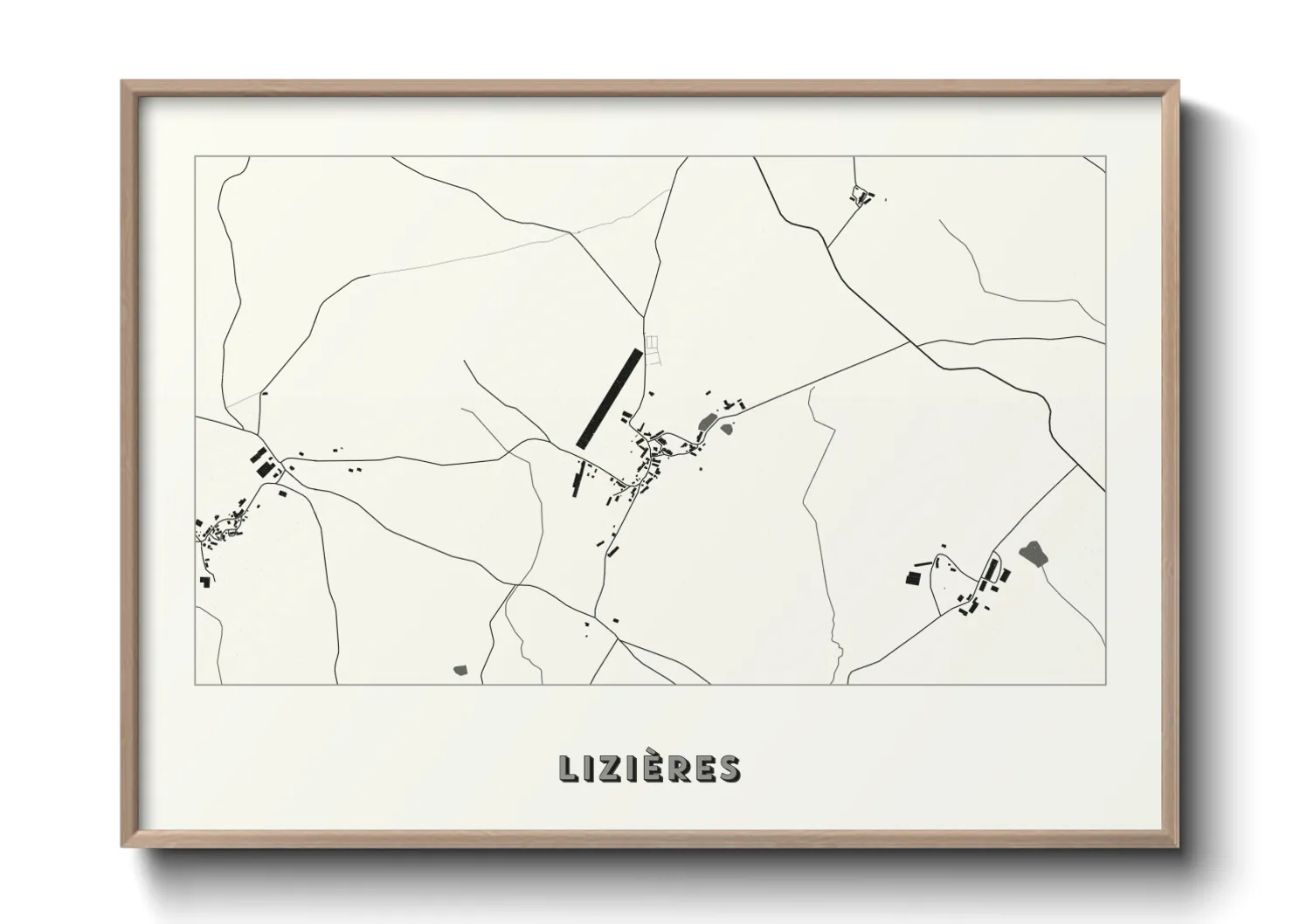 Une affiche de carte sur Lizières