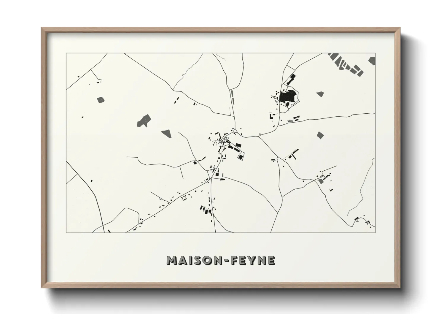 Une affiche de carte sur Maison-Feyne