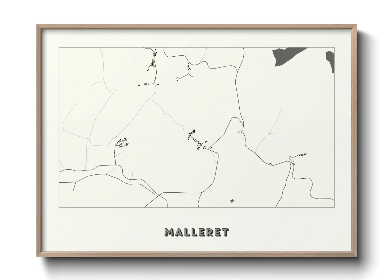 Une affiche de carte sur Malleret