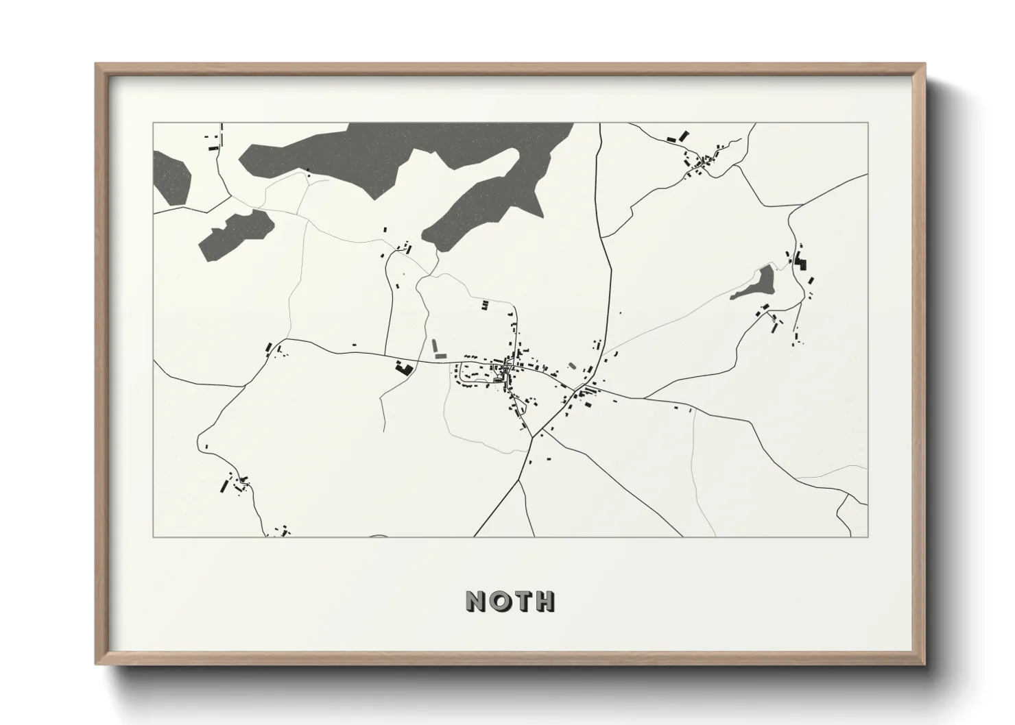 Une affiche de carte sur Noth