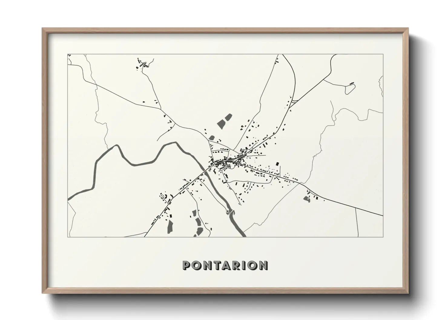 Une affiche de carte sur Pontarion