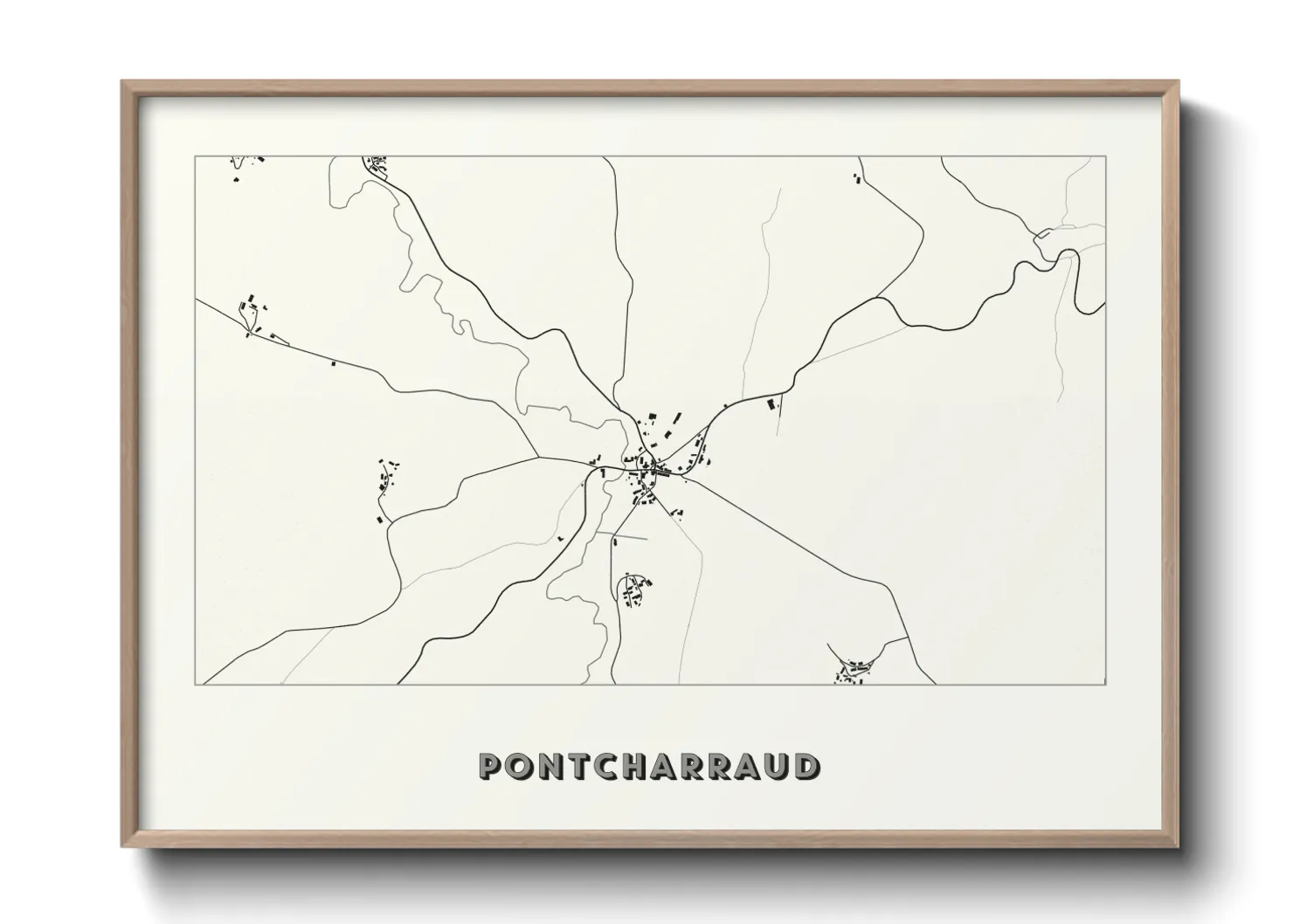 Une affiche de carte sur Pontcharraud