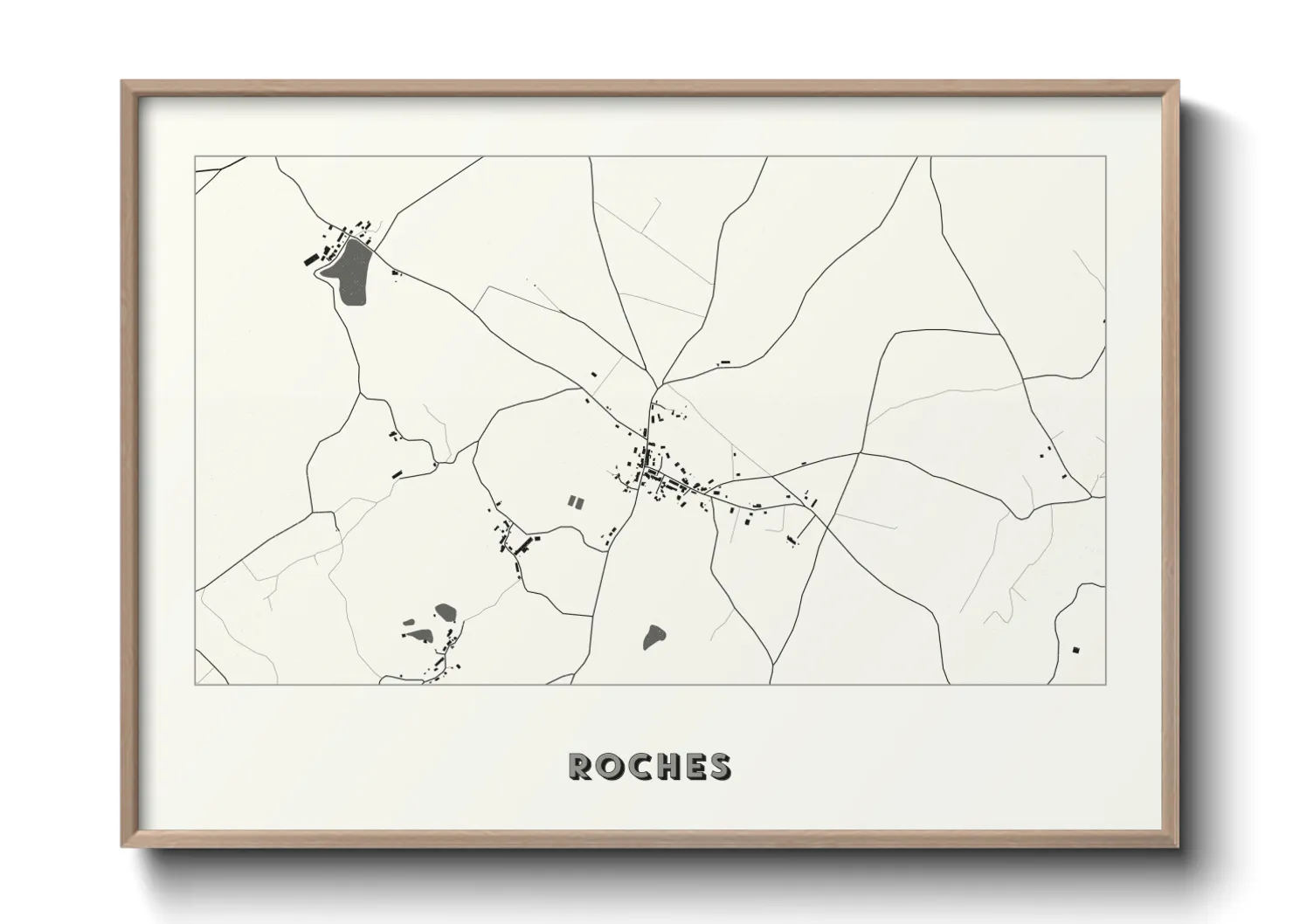 Une affiche de carte sur Roches