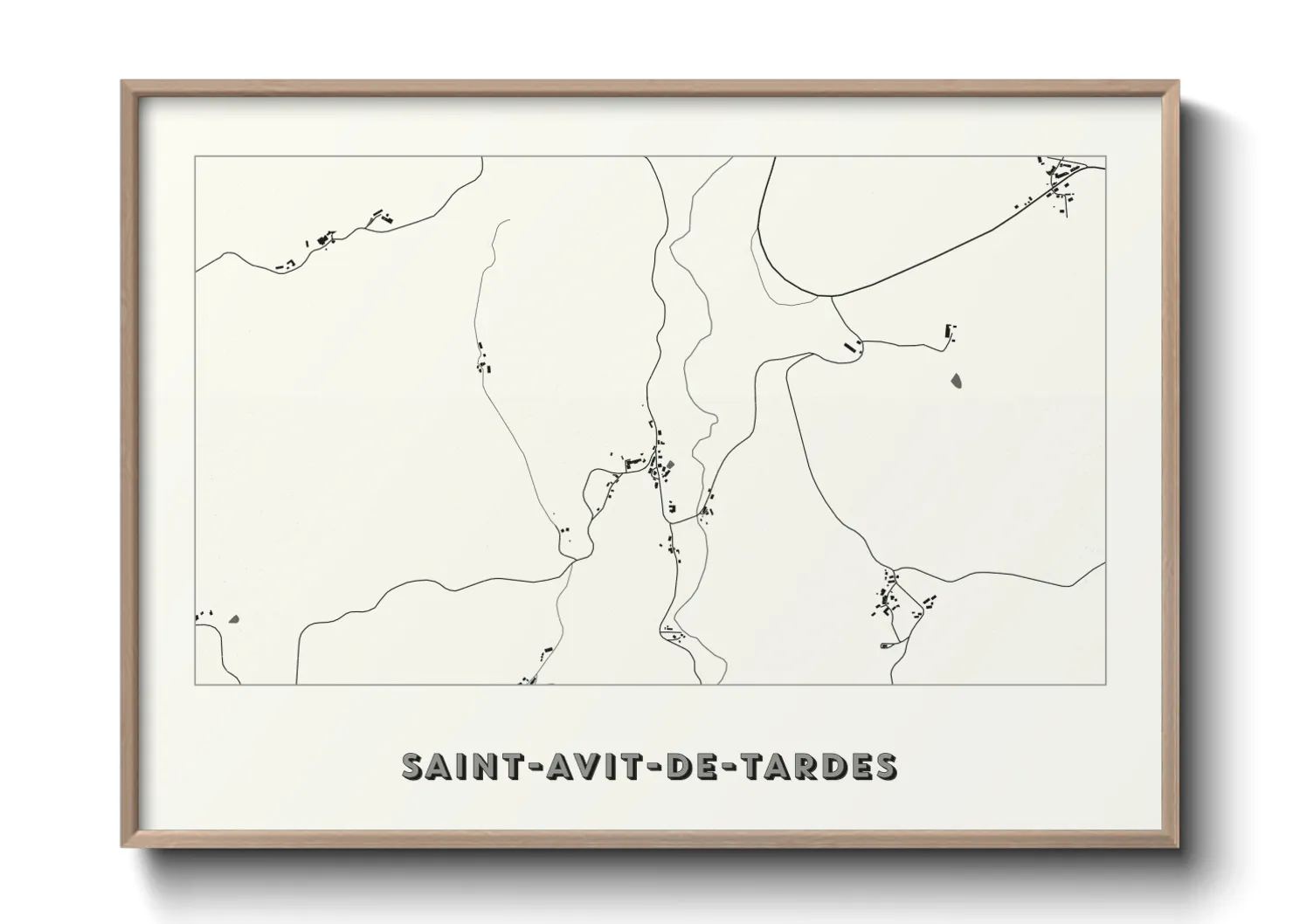 Une affiche de carte sur Saint-Avit-de-Tardes