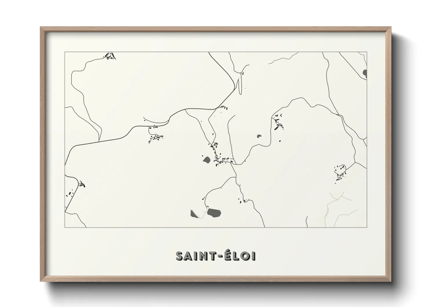 Une affiche de carte sur Saint-Éloi