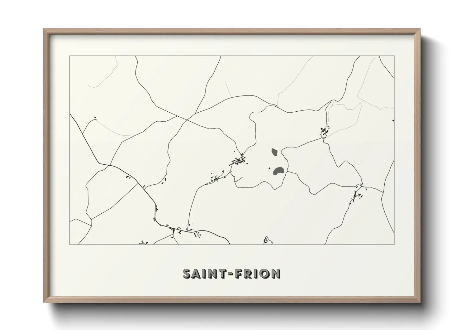 Une affiche de carte sur Saint-Frion