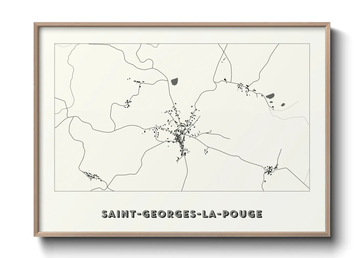Une affiche de carte sur Saint-Georges-la-Pouge