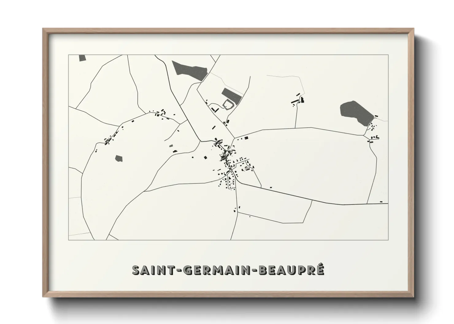 Une affiche de carte sur Saint-Germain-Beaupré