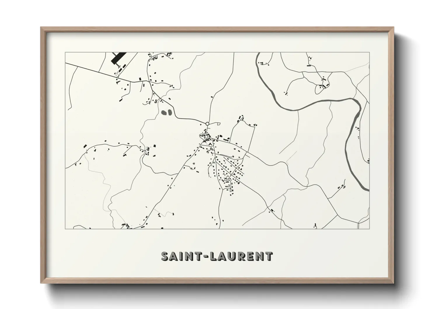 Une affiche de carte sur Saint-Laurent