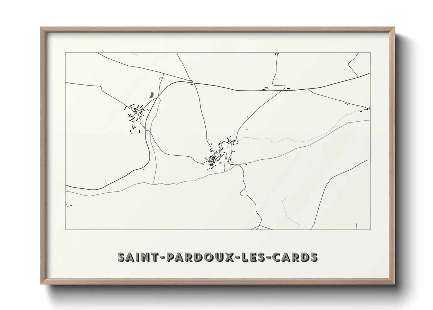 Une affiche de carte sur Saint-Pardoux-les-Cards