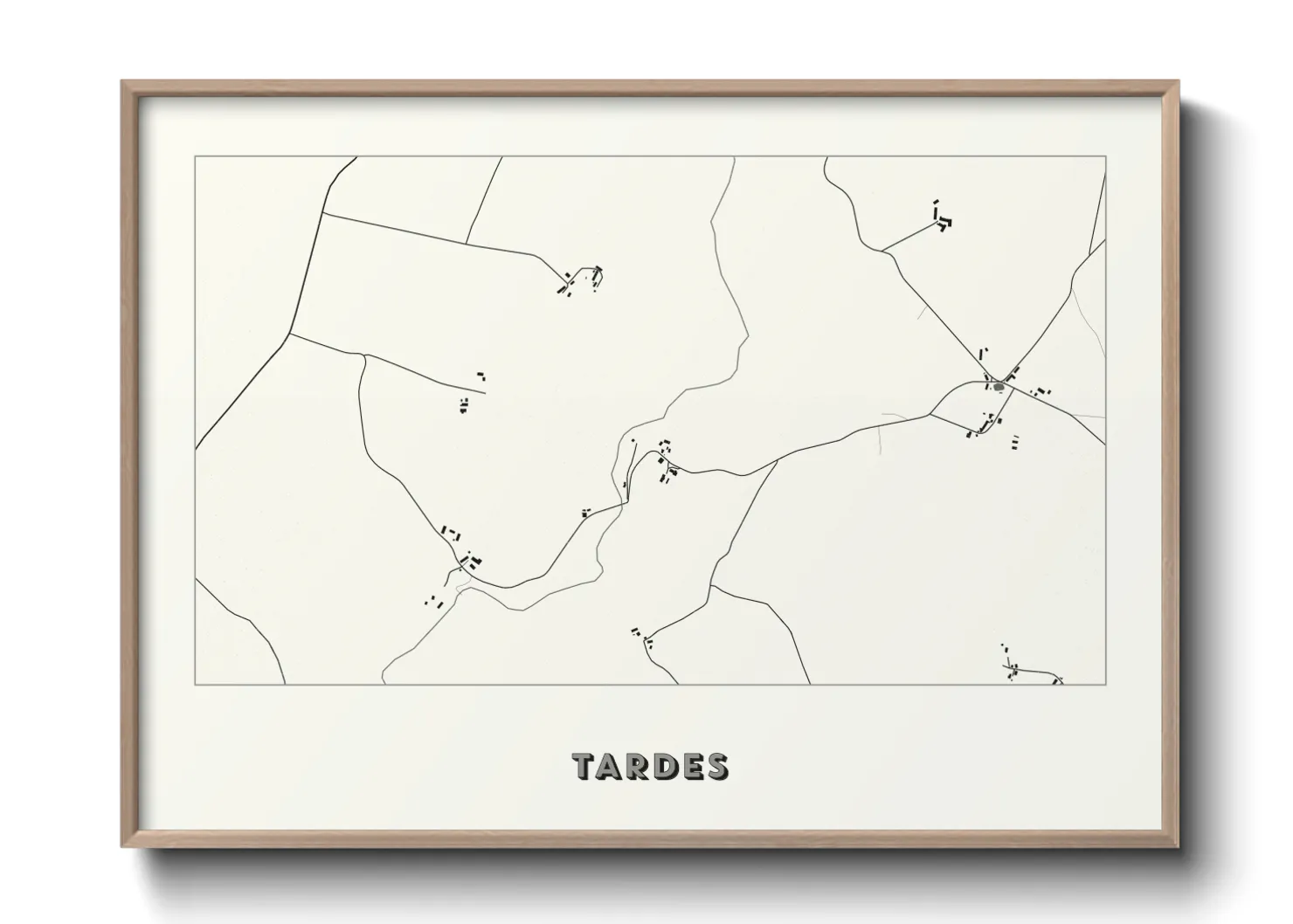 Une affiche de carte sur Tardes