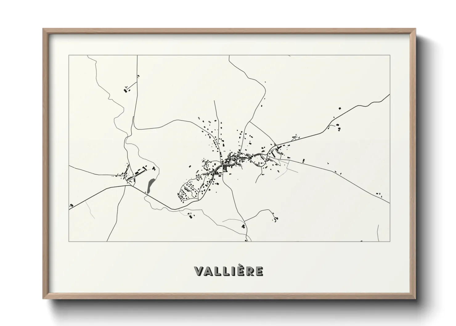 Une affiche de carte sur Vallière