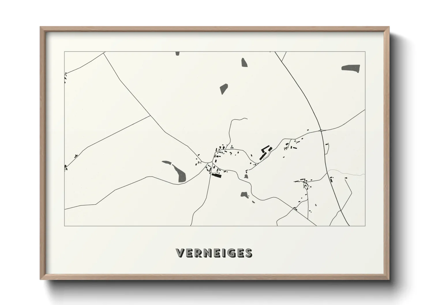 Une affiche de carte sur Verneiges