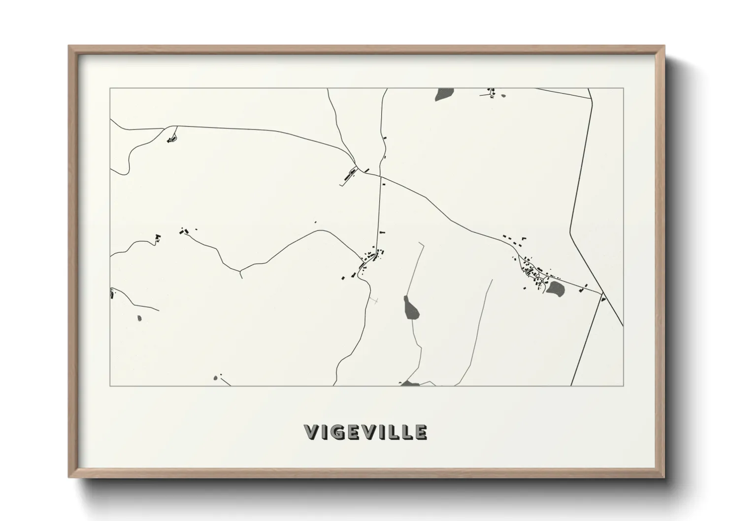 Une affiche de carte sur Vigeville