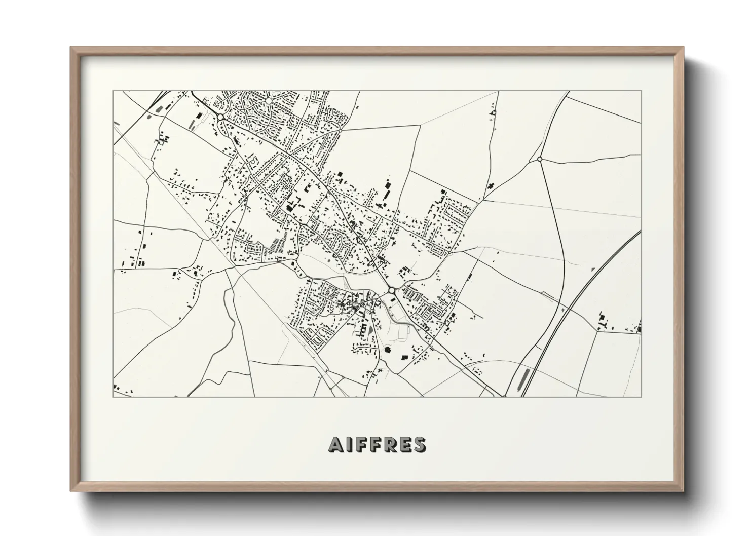 Une affiche de carte sur Aiffres
