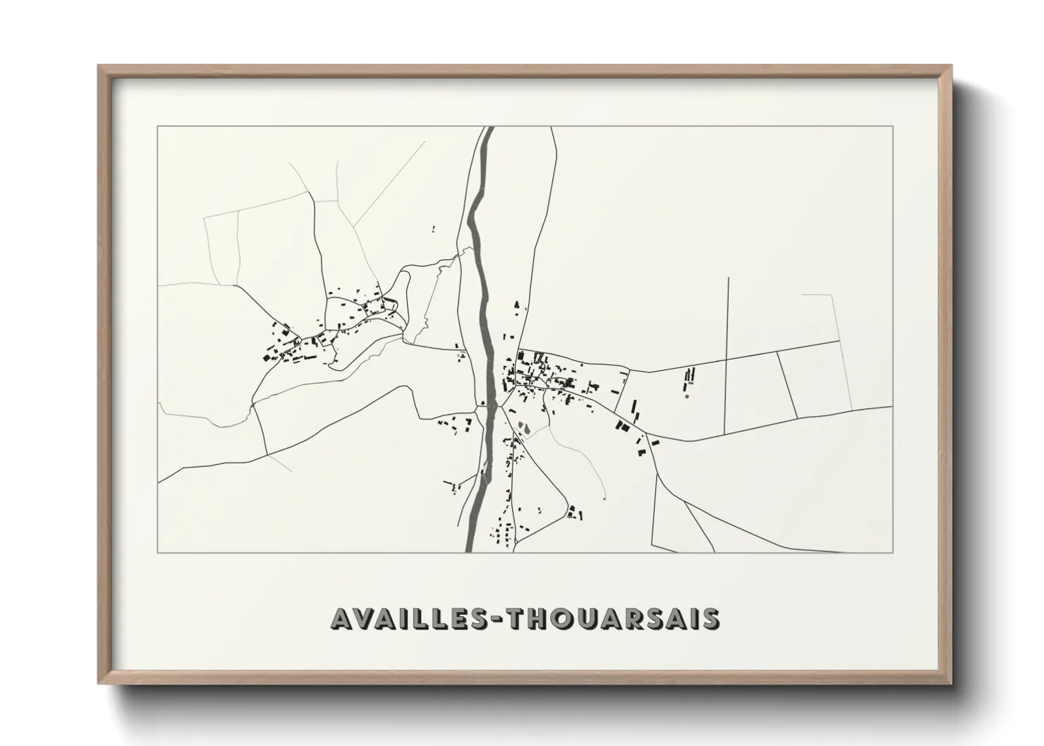 Une affiche de carte sur Availles-Thouarsais