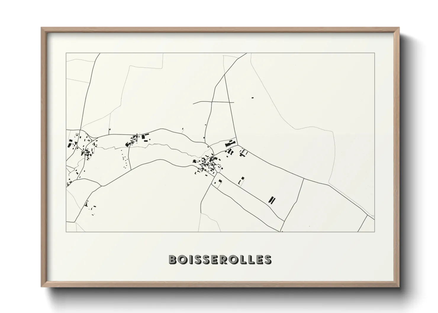 Une affiche de carte sur Boisserolles